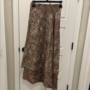 Elegant Wraparound Silk Skirt
